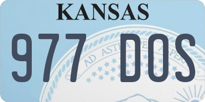 KS license plate 977DOS