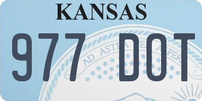 KS license plate 977DOT