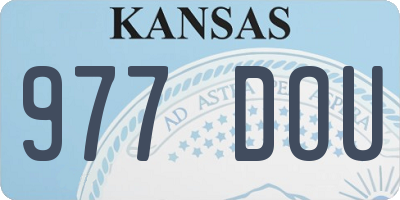 KS license plate 977DOU