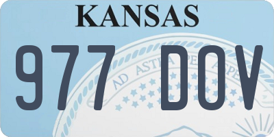 KS license plate 977DOV