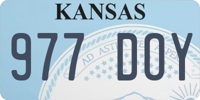 KS license plate 977DOY