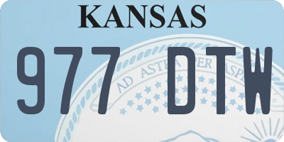 KS license plate 977DTW