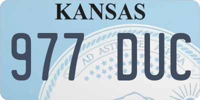 KS license plate 977DUC