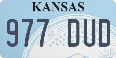 KS license plate 977DUD