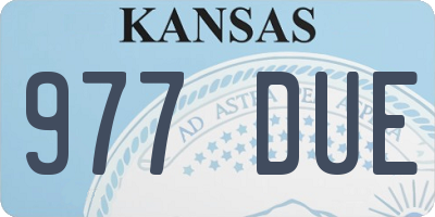 KS license plate 977DUE