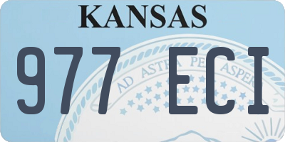 KS license plate 977ECI