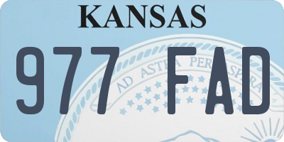 KS license plate 977FAD
