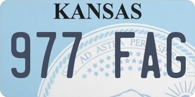 KS license plate 977FAG