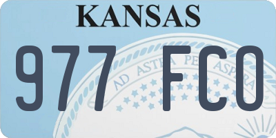 KS license plate 977FCO