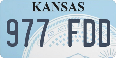 KS license plate 977FDD