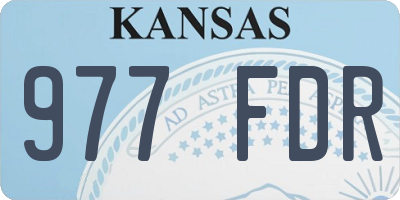 KS license plate 977FDR