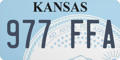 KS license plate 977FFA