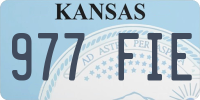 KS license plate 977FIE
