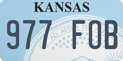 KS license plate 977FOB