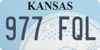 KS license plate 977FQL