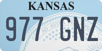 KS license plate 977GNZ