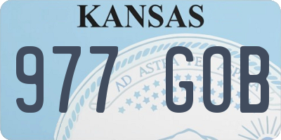 KS license plate 977GOB