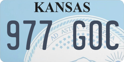 KS license plate 977GOC