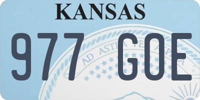KS license plate 977GOE