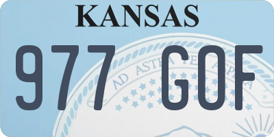 KS license plate 977GOF
