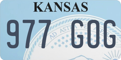 KS license plate 977GOG