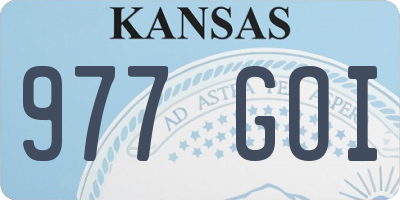 KS license plate 977GOI