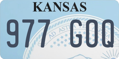 KS license plate 977GOQ