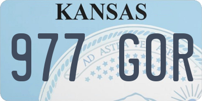 KS license plate 977GOR