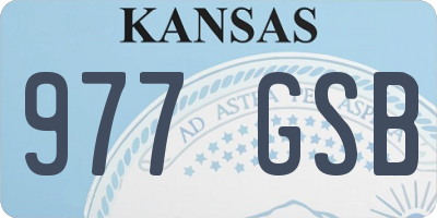 KS license plate 977GSB