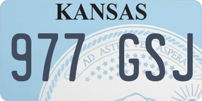 KS license plate 977GSJ