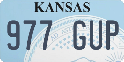 KS license plate 977GUP