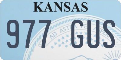 KS license plate 977GUS