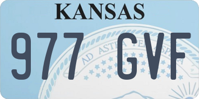 KS license plate 977GVF