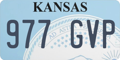 KS license plate 977GVP