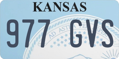 KS license plate 977GVS