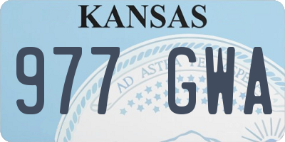 KS license plate 977GWA