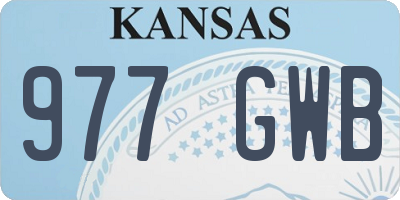 KS license plate 977GWB