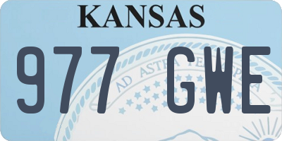 KS license plate 977GWE