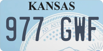 KS license plate 977GWF