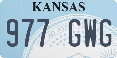 KS license plate 977GWG