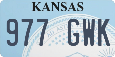 KS license plate 977GWK