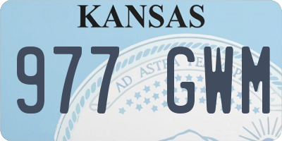 KS license plate 977GWM