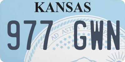 KS license plate 977GWN