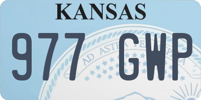 KS license plate 977GWP