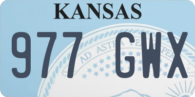 KS license plate 977GWX