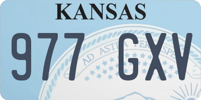 KS license plate 977GXV