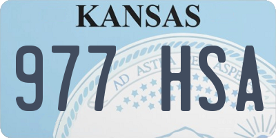 KS license plate 977HSA