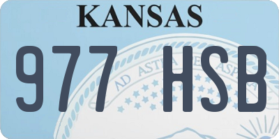 KS license plate 977HSB
