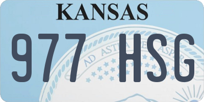 KS license plate 977HSG