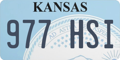 KS license plate 977HSI